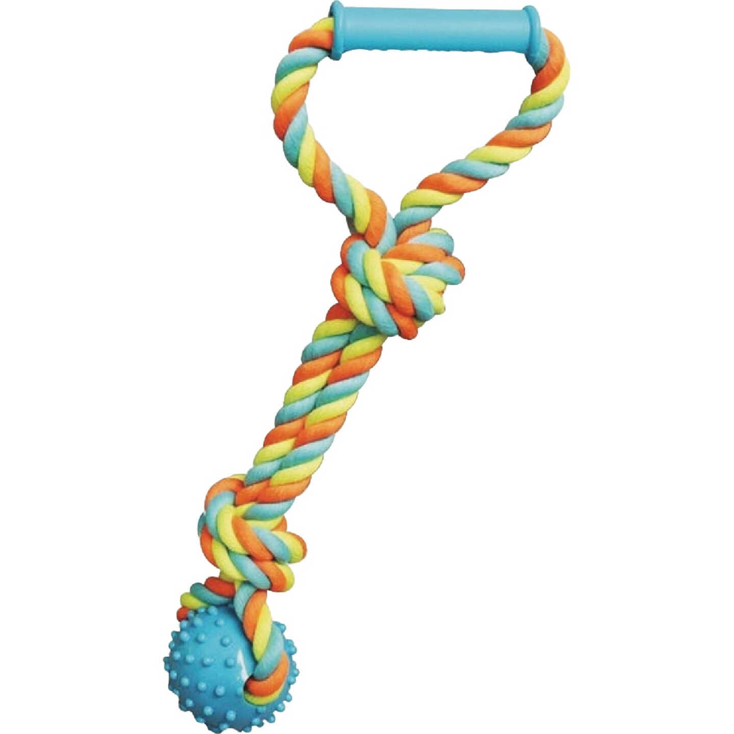 Boss Pet Chomper Rope Tugger with Spike Ball & Handle Image 1