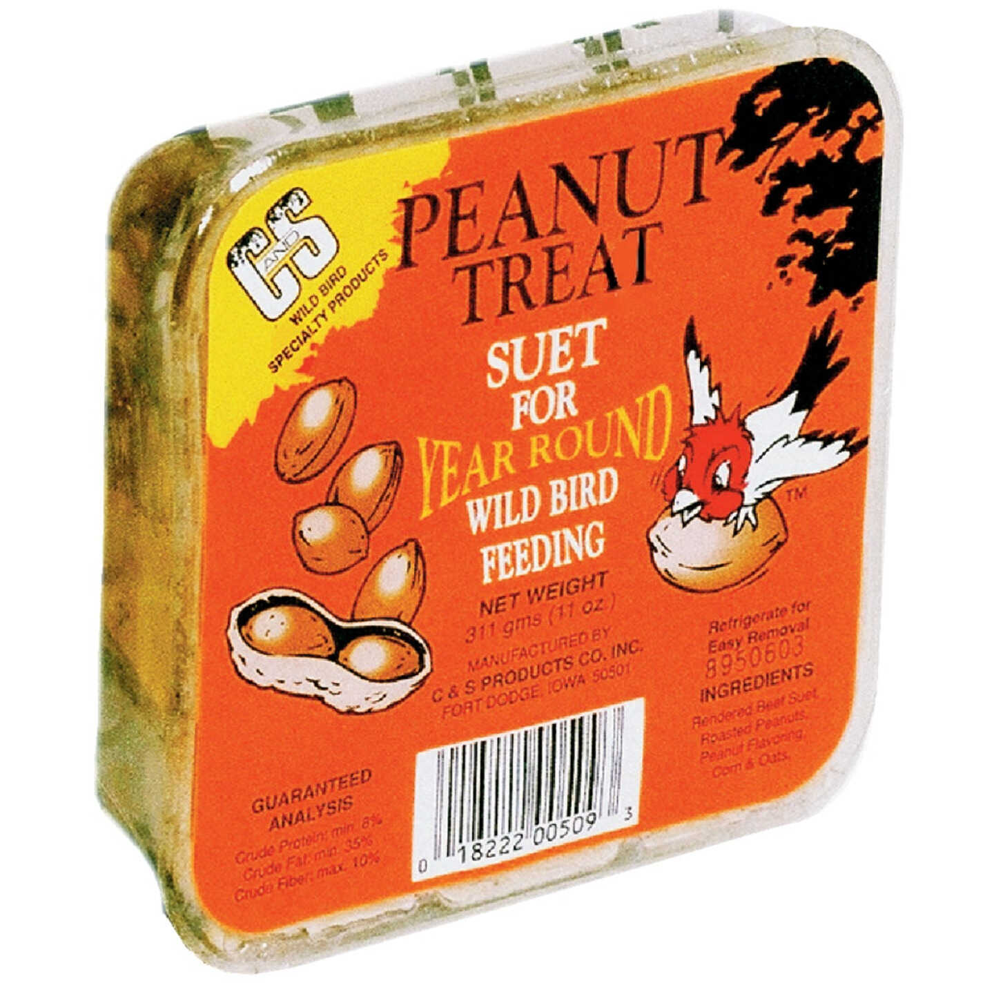 C&S 11 Oz. Peanut Treat Suet Image 1