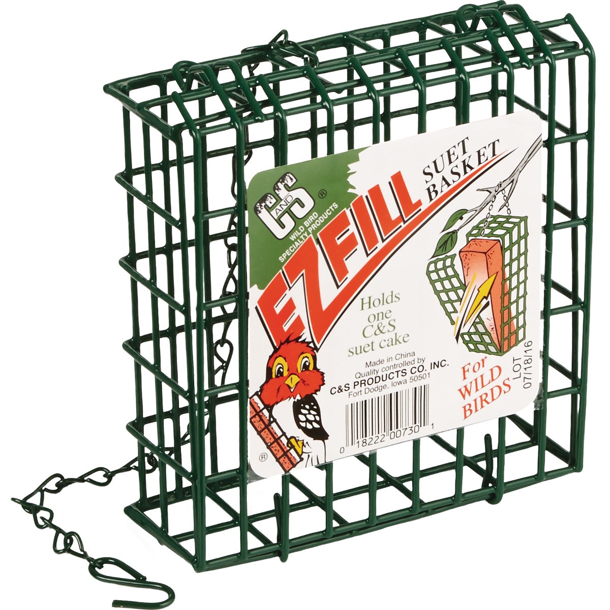 C&S EZ Fill 8 Oz. Single Suet Basket Image 1