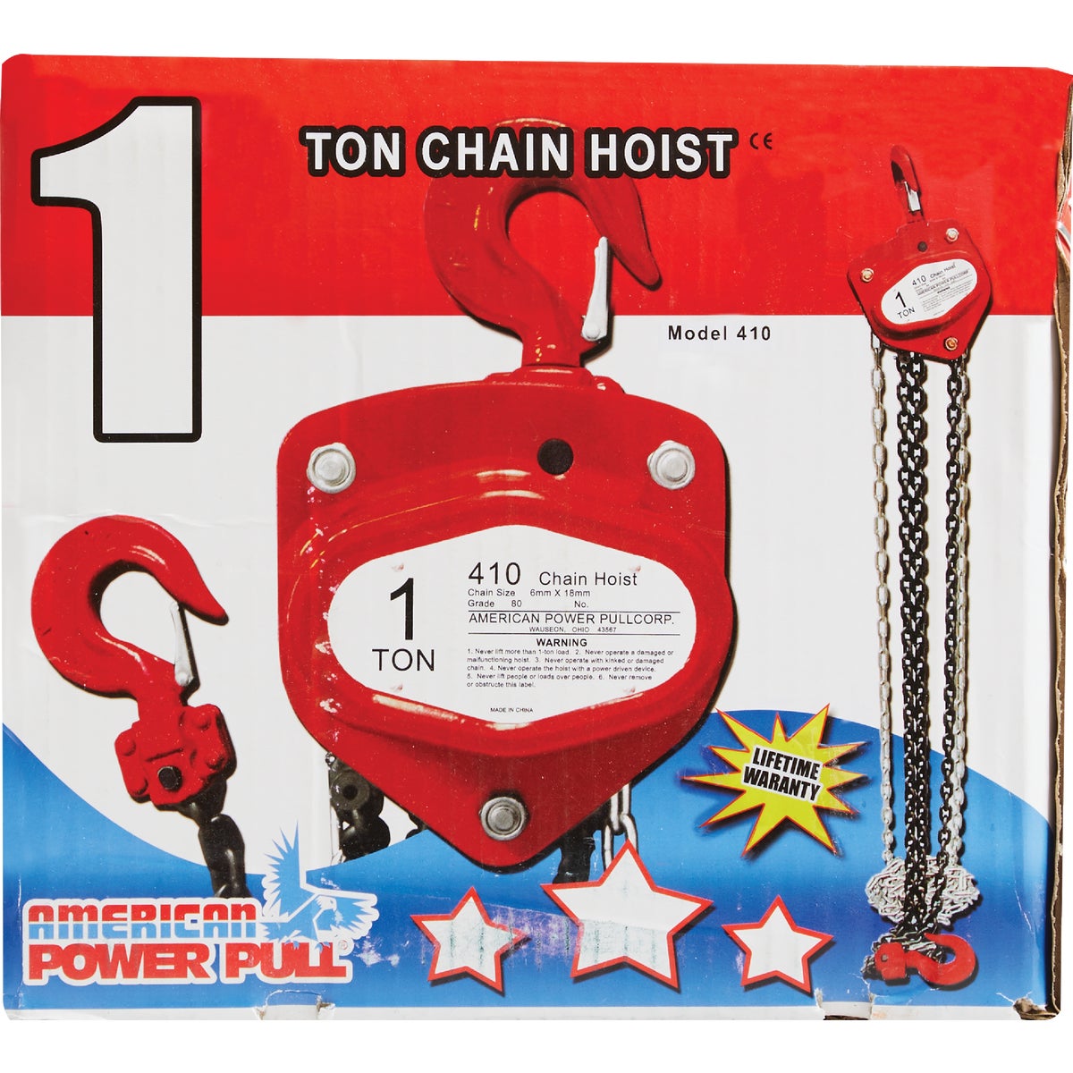 American Power Pull 2000 Lb. 10 Ft. Lift Chain Block Hoist Image 2