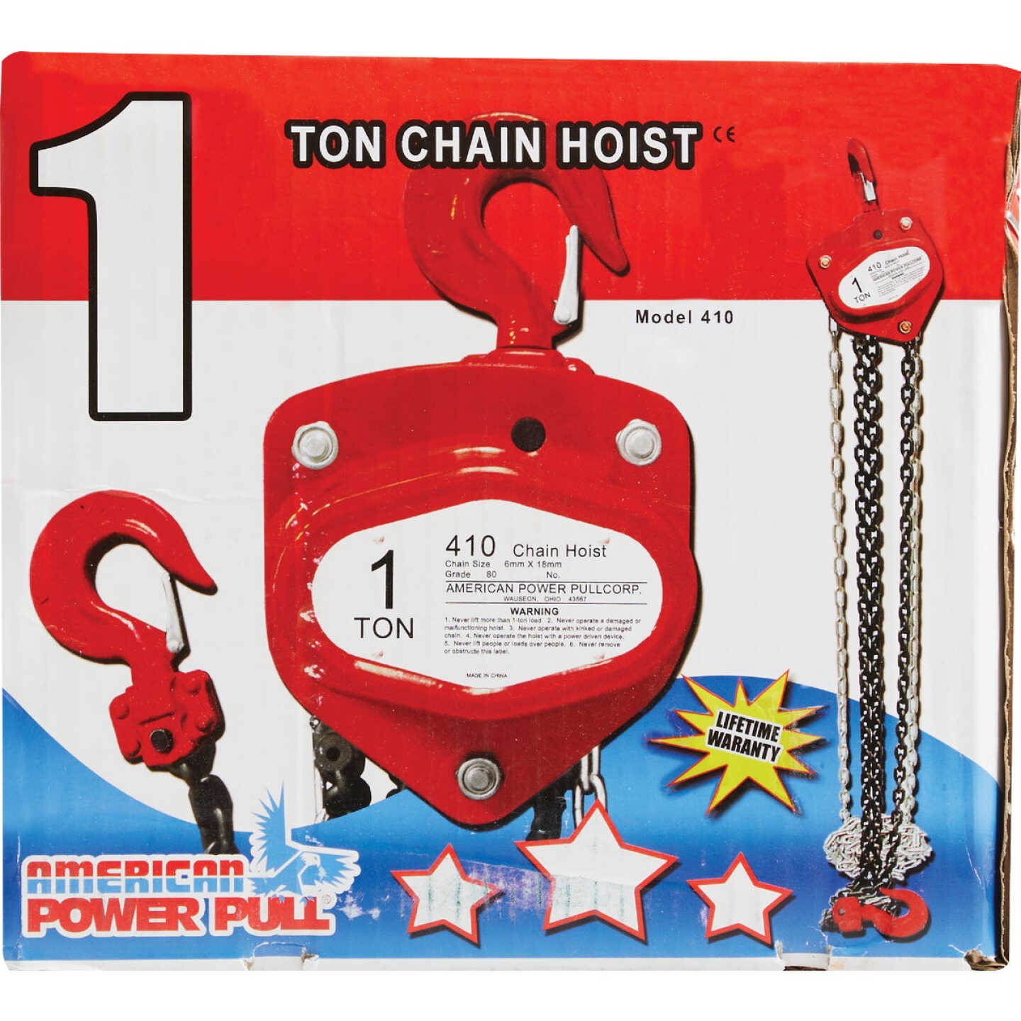 American Power Pull 2000 Lb. 10 Ft. Lift Chain Block Hoist Image 2