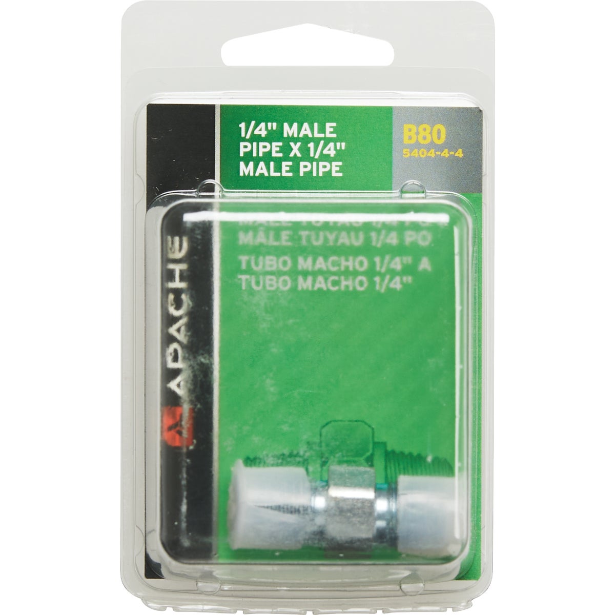 Apache 1/4 In. Male Pipe x 1/4 In. Male Pipe Hydraulic Hose Adapter Image 2