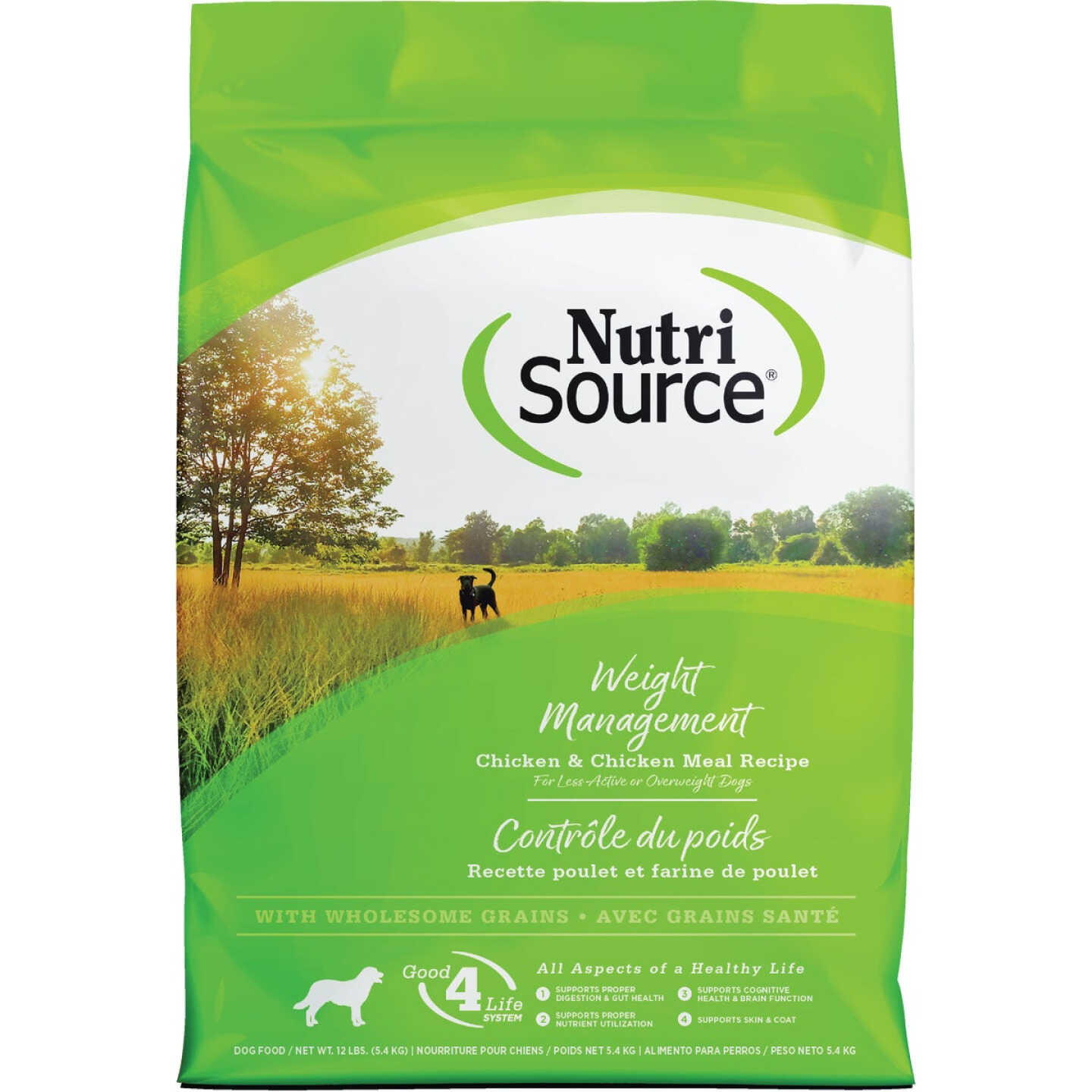 NutriSource 26 Lb. Chicken & Chicken Meal Recipe Weight Management Dog Food Image 1