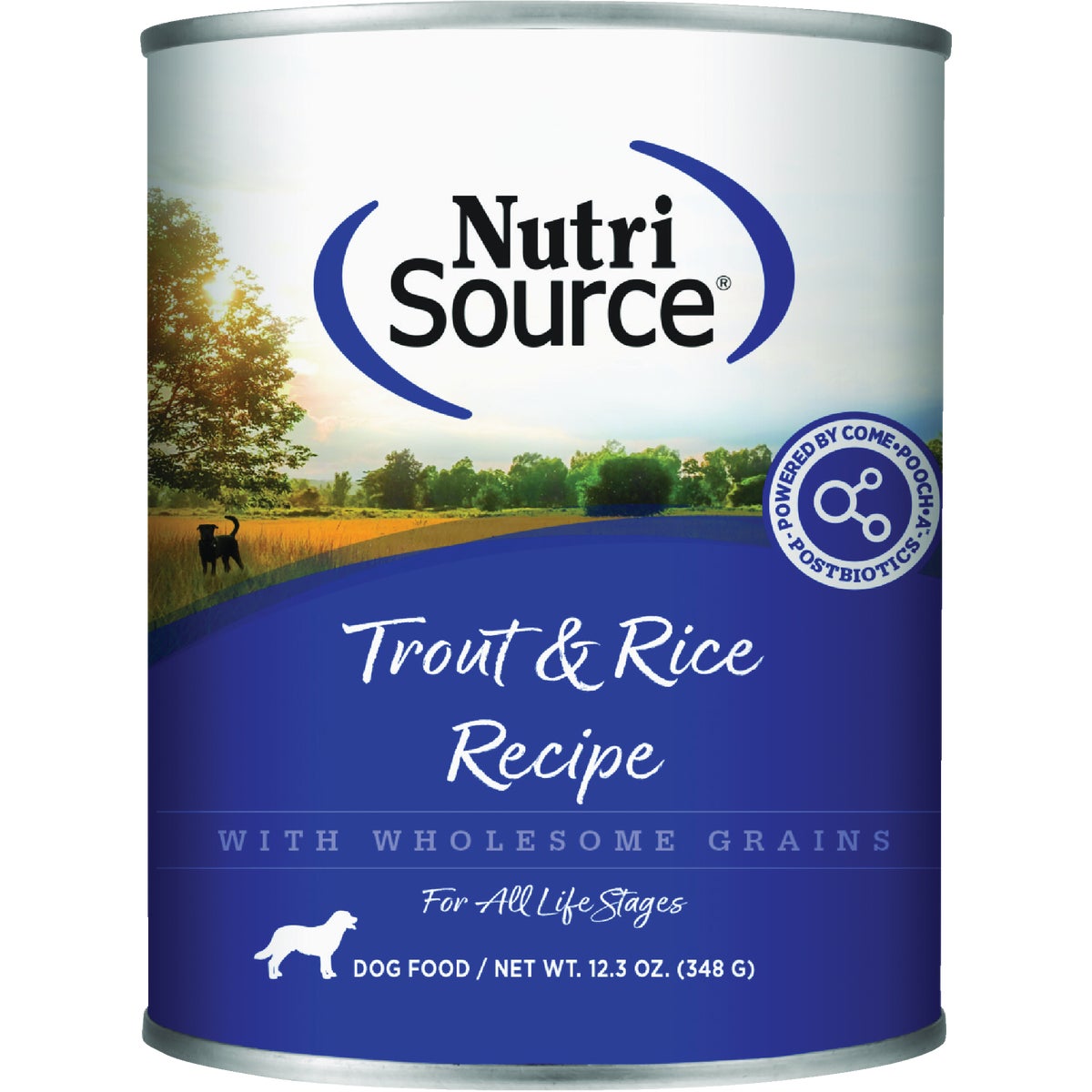 NutriSource 12.3 Oz. Trout & Rice Recipe Wet Dog Food Image 1