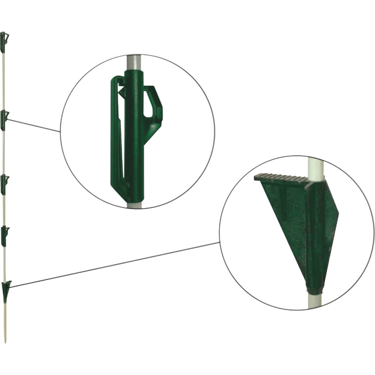 Dare 4 Ft. x 3/8 In. White Post with Step Plate Image 2