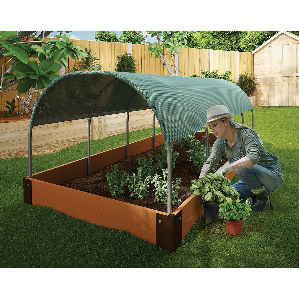 Coolaroo 6 Ft. W. x 15 Ft. L. Rainforest 50 % UV Shade Fabric Image 3