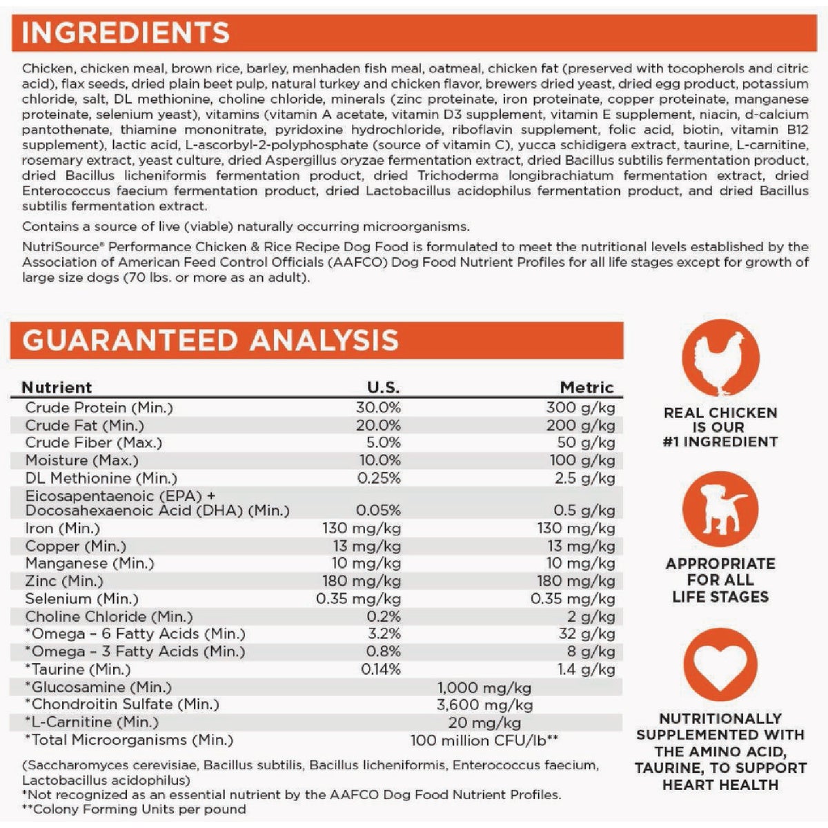 NutriSource Performance 40 Lb. Chicken & Rice Recipe Dog Food Image 4