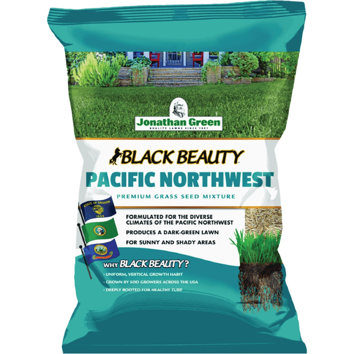 Jonathan Green Black Beauty Pacific Northwest 3 Lb. 2250 Sq. Ft. Coverage Tall Fescue Grass Seed