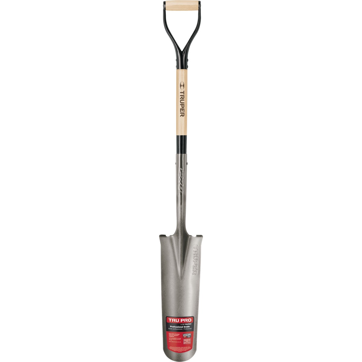 Truper Tru Pro 32 In. Wood D-Handle Round Point Drain Spade Image 2
