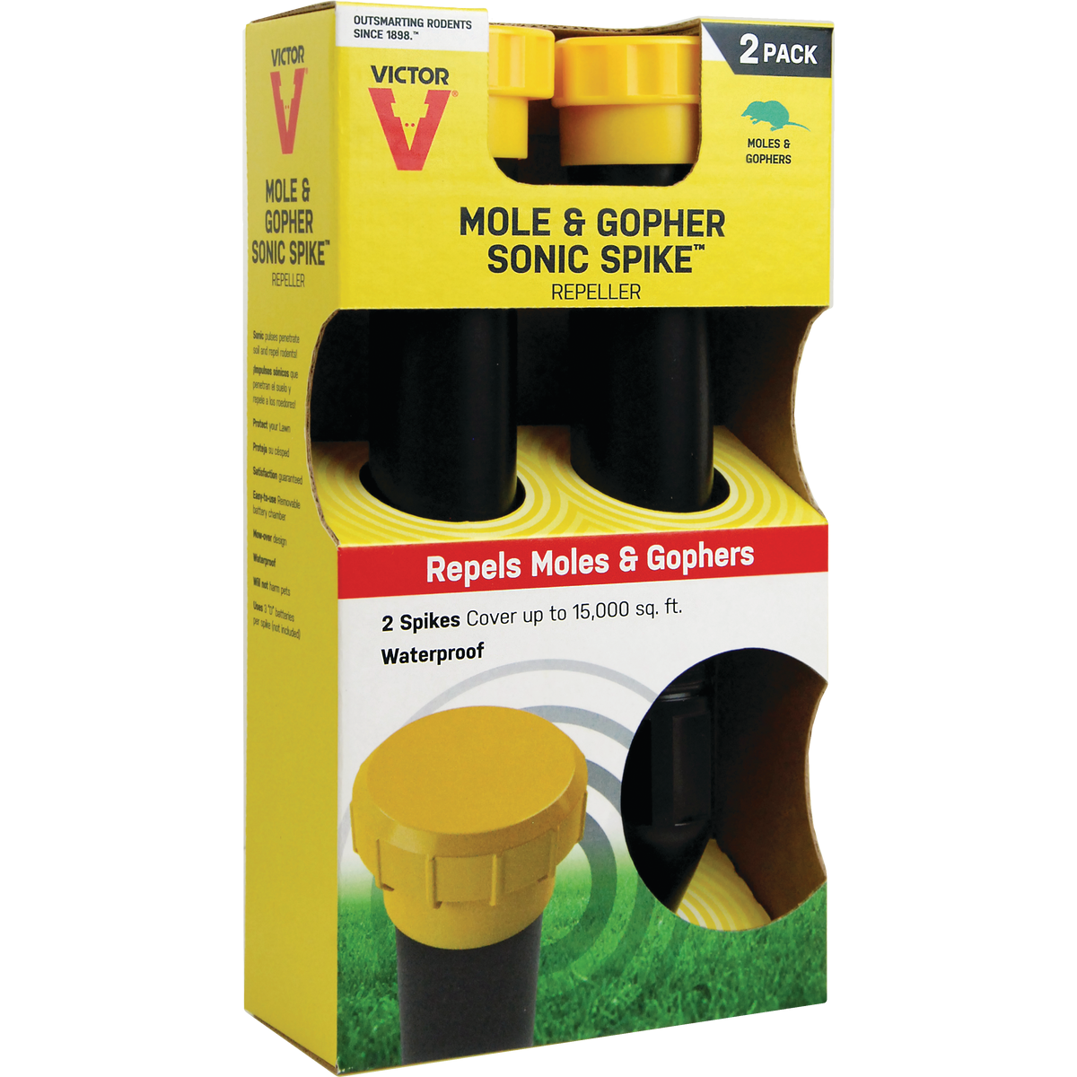 Victor 7500 Sq. Ft./Spike Coverage Plastic Sonic Mole Spike (2-Pack) Image 3