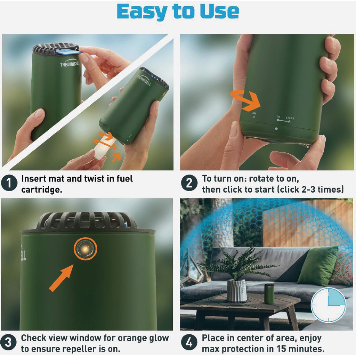 Thermacell Patio Shield 12 Hr. Forest Mosquito Repeller Image 2