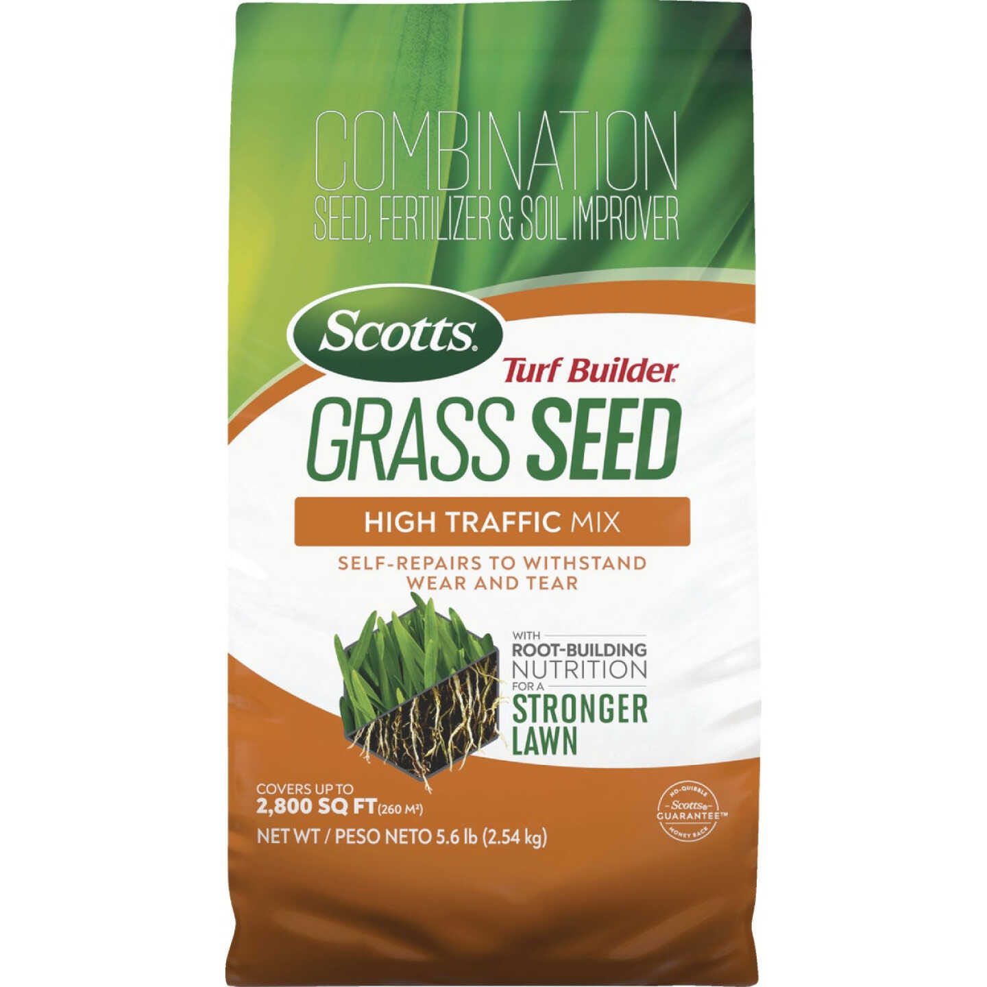 Scotts Turf Builder 5.6 Lb. 465 Sq. Ft. High Traffic Mix Grass Seed, Fertilizer, and Soil Improver Combination Image 1