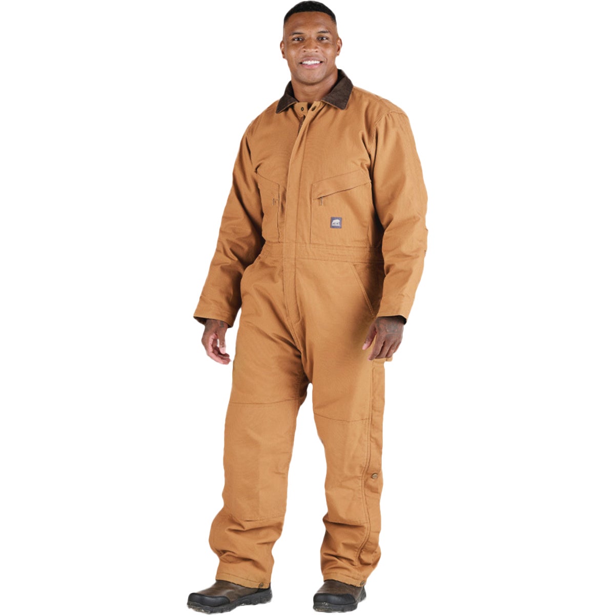 Berne Men's Medium Brown Heritage Insulated Duck Coverall, Short