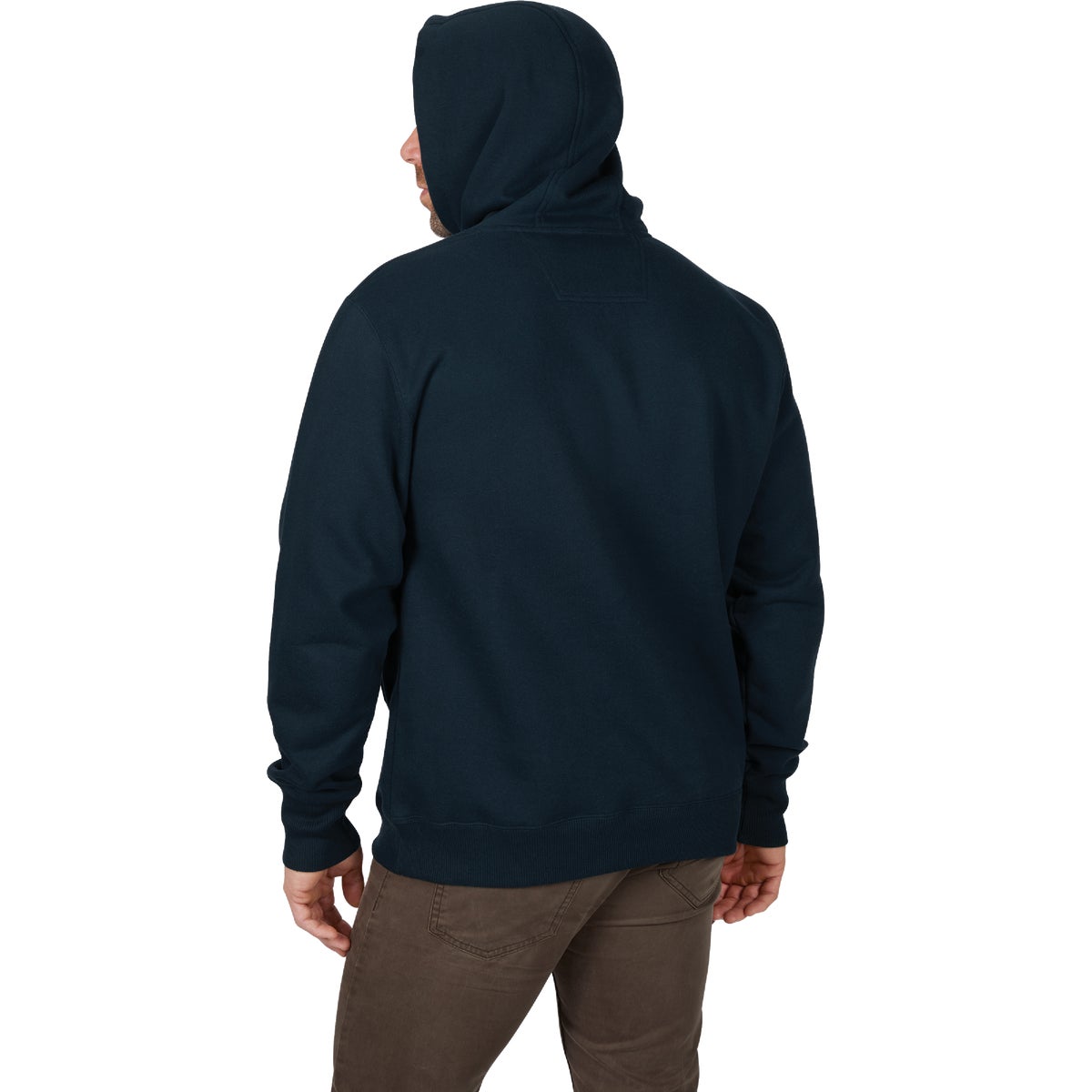 Milwaukee Small Navy Blue Heavy-Duty Pullover Hooded Sweatshirt Image 3