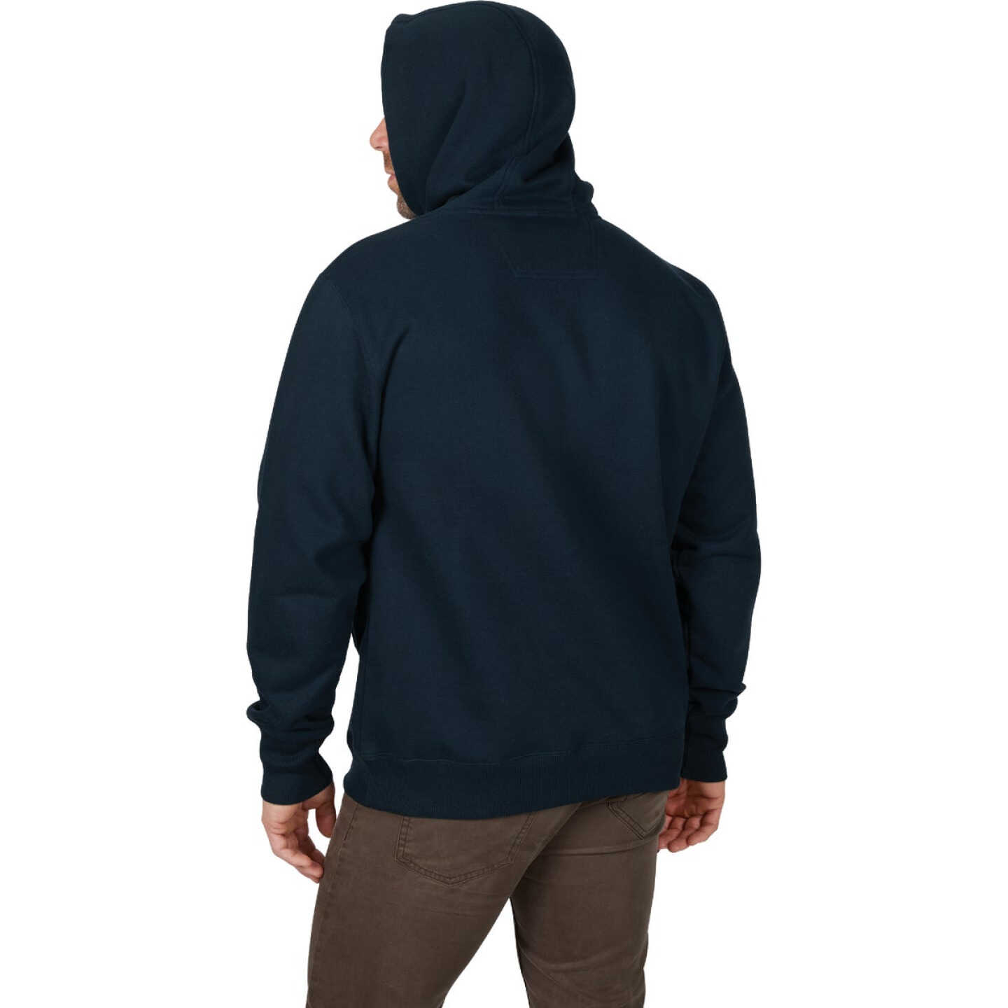Milwaukee Small Navy Blue Heavy-Duty Pullover Hooded Sweatshirt Image 3