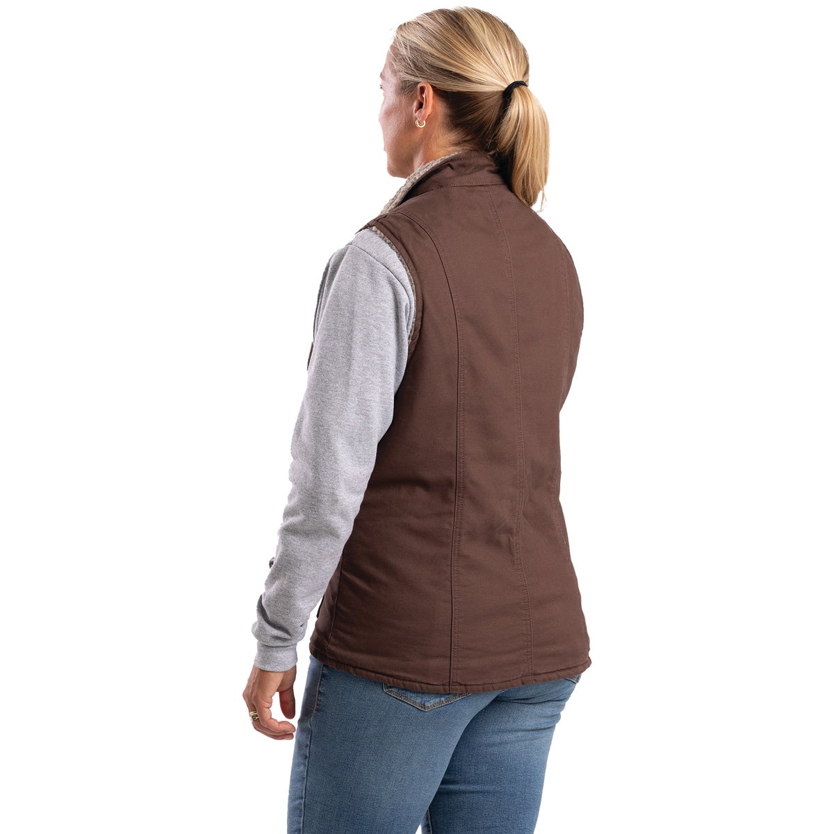 Berne Softstone Women's XL Tuscan Sherpa-Lined Vest Image 4