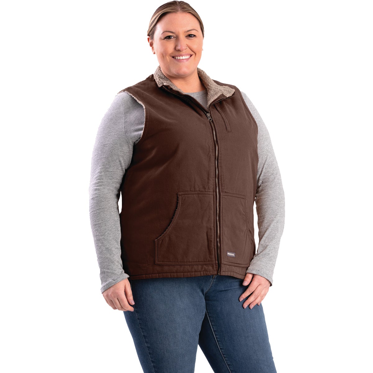 Berne Softstone Women's XL Tuscan Sherpa-Lined Vest