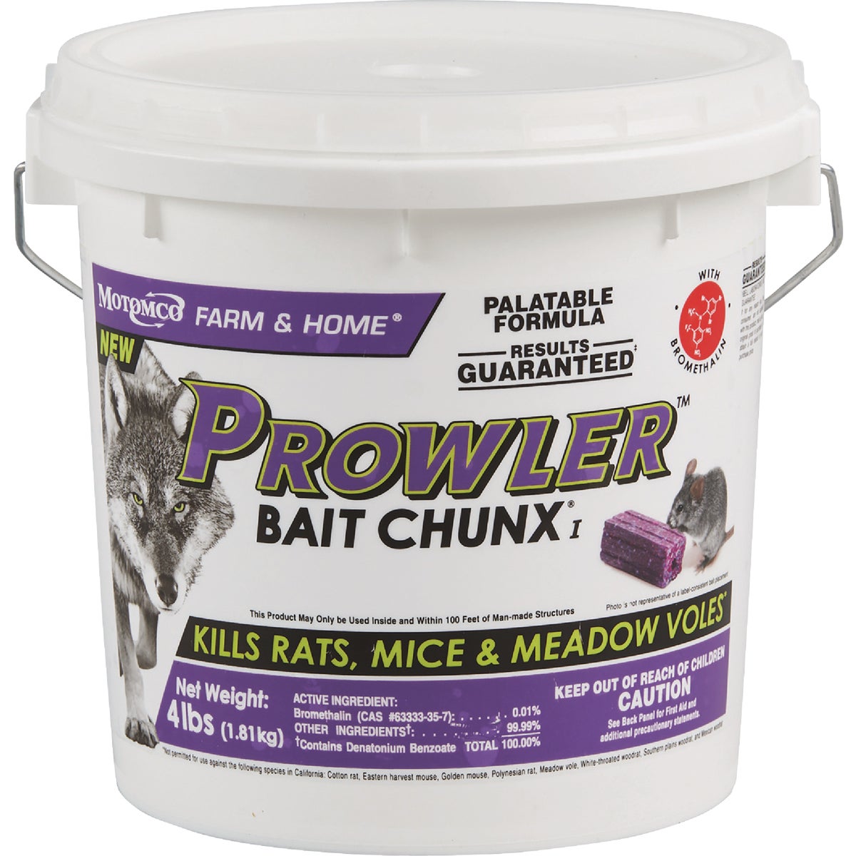 Prowler 4 Lb. Rats, Mice, & Meadow Voles Bait Chunx