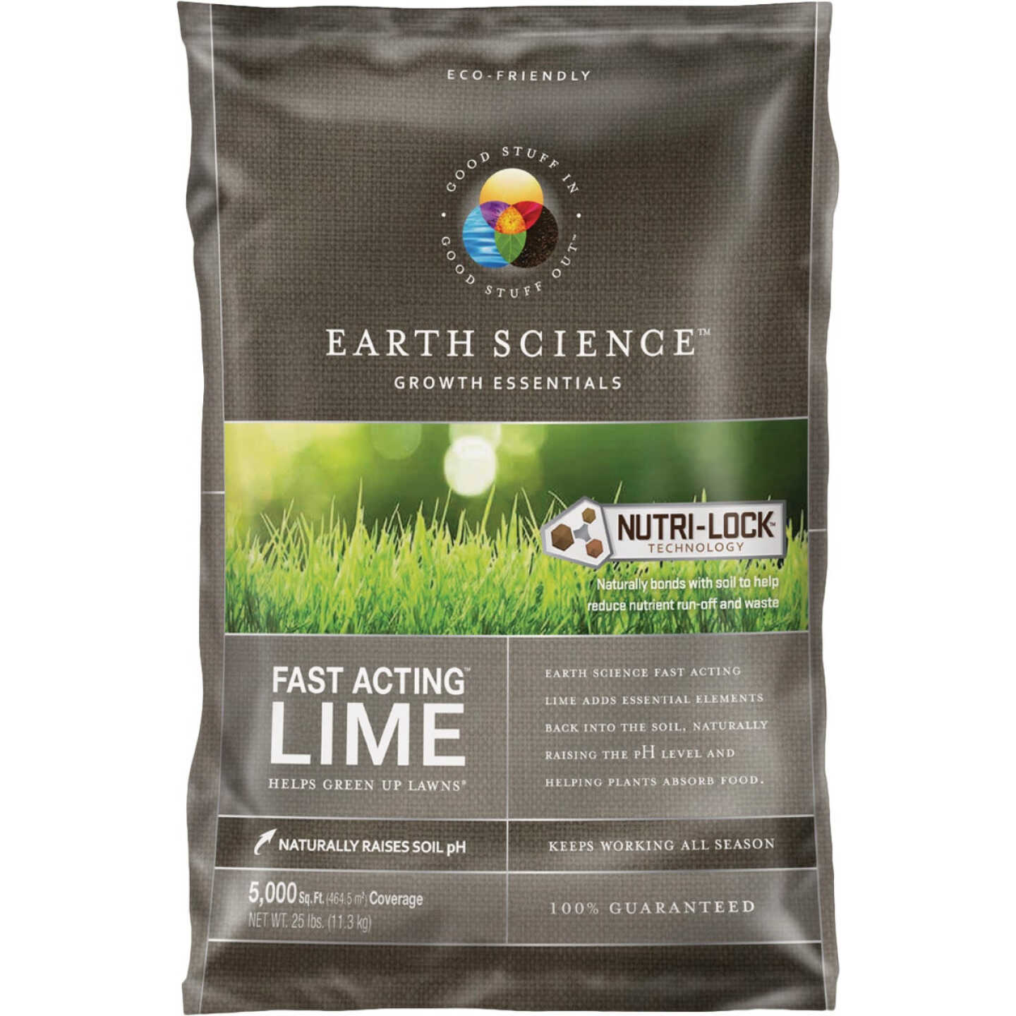 Earth Science Growth Essential Fast Acting 25 Lb. 5000 Sq. Ft. Coverage Lawn Lime Image 1