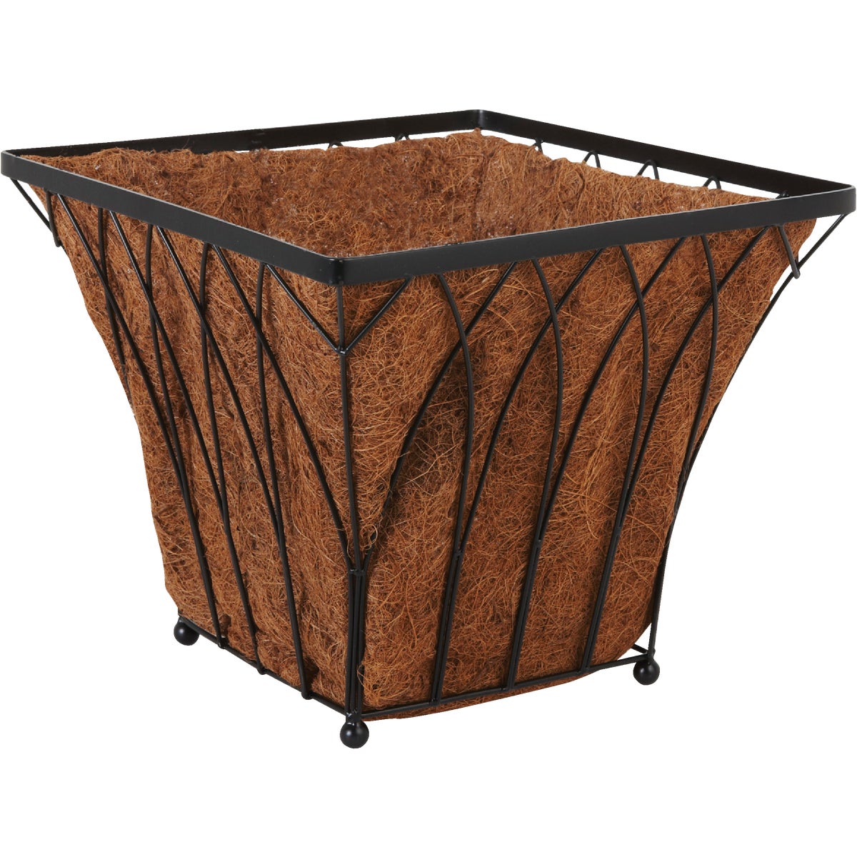 Best Garden 14 In. Steel Rod Black Planter Image 1