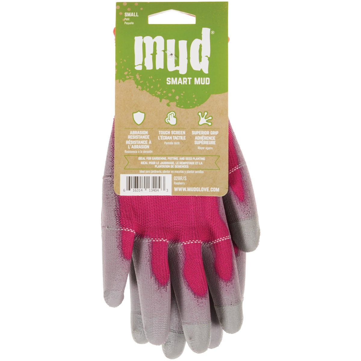 Smart Mud Women's Small Polyester Raspberry Garden Glove Image 2