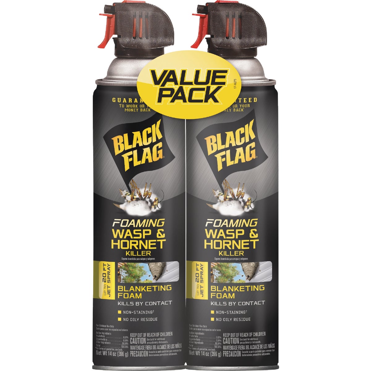 Black Flag 14 Oz. Foaming Aerosol Spray Wasp & Hornet Killer (2-Pack)
