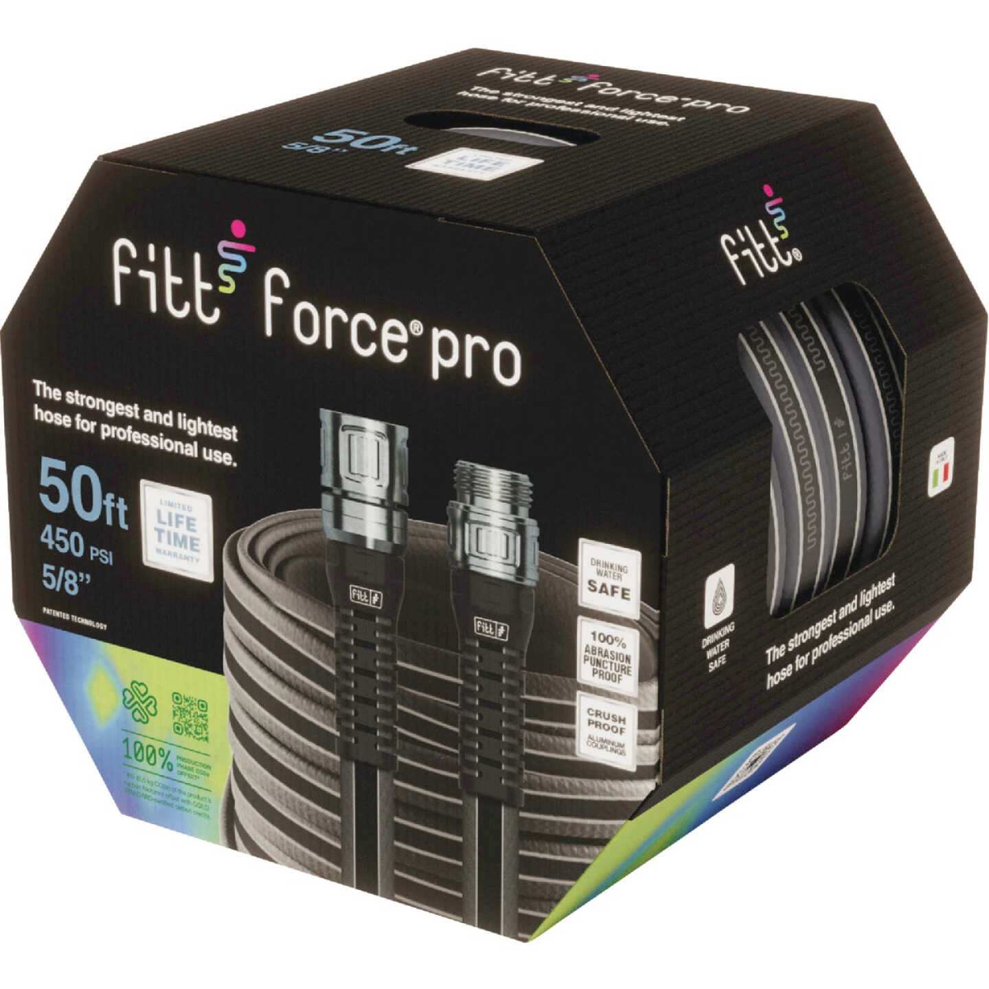 Fitt Force PRO 5/8 In. Dia. X 50 Ft. L. Drinking Water Safe Commercial Grade Garden Hose Image 1