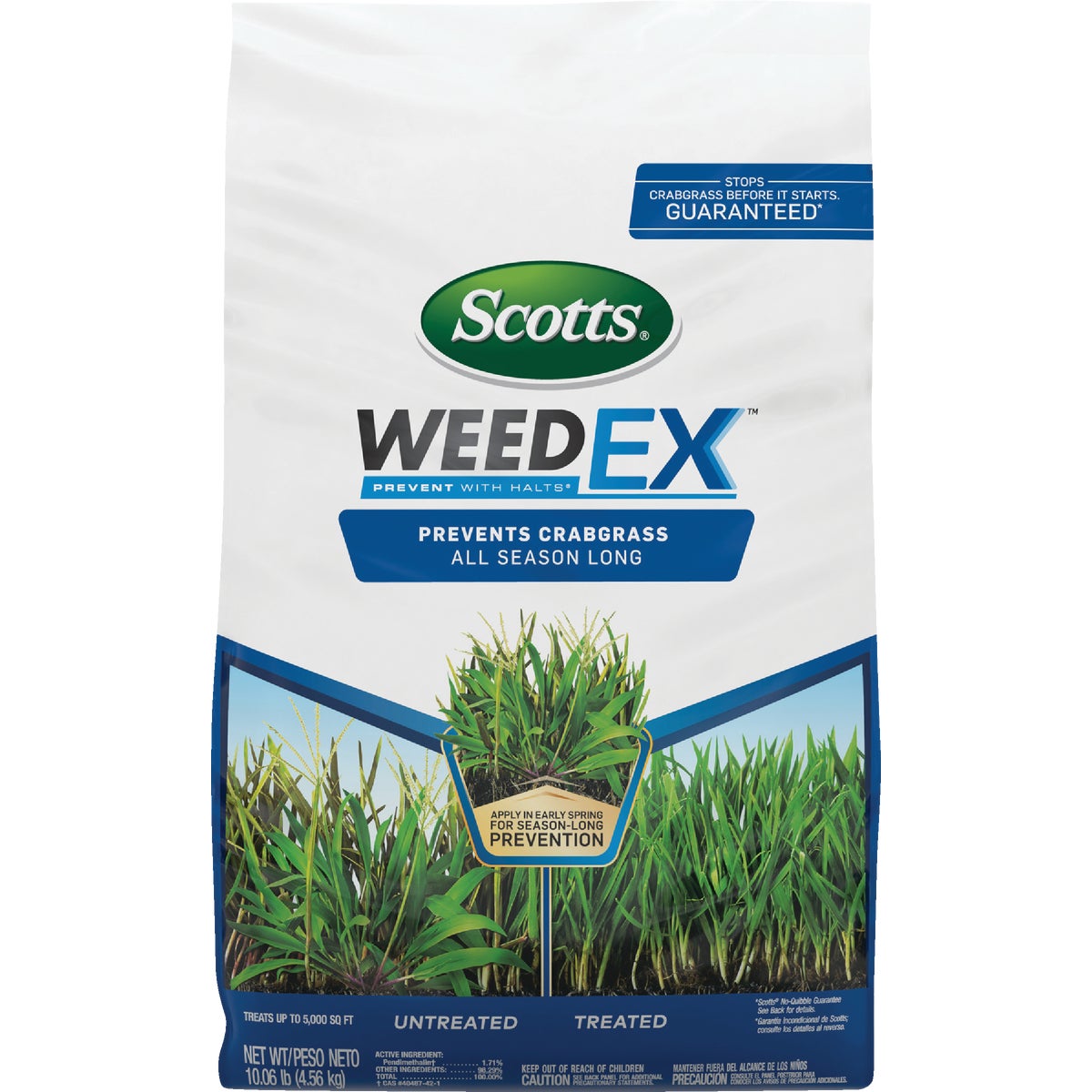 Scotts WeedEx Prevent with Halts 10.06 Lb. 5000 Sq. Ft. Crabgrass Preventer Image 1