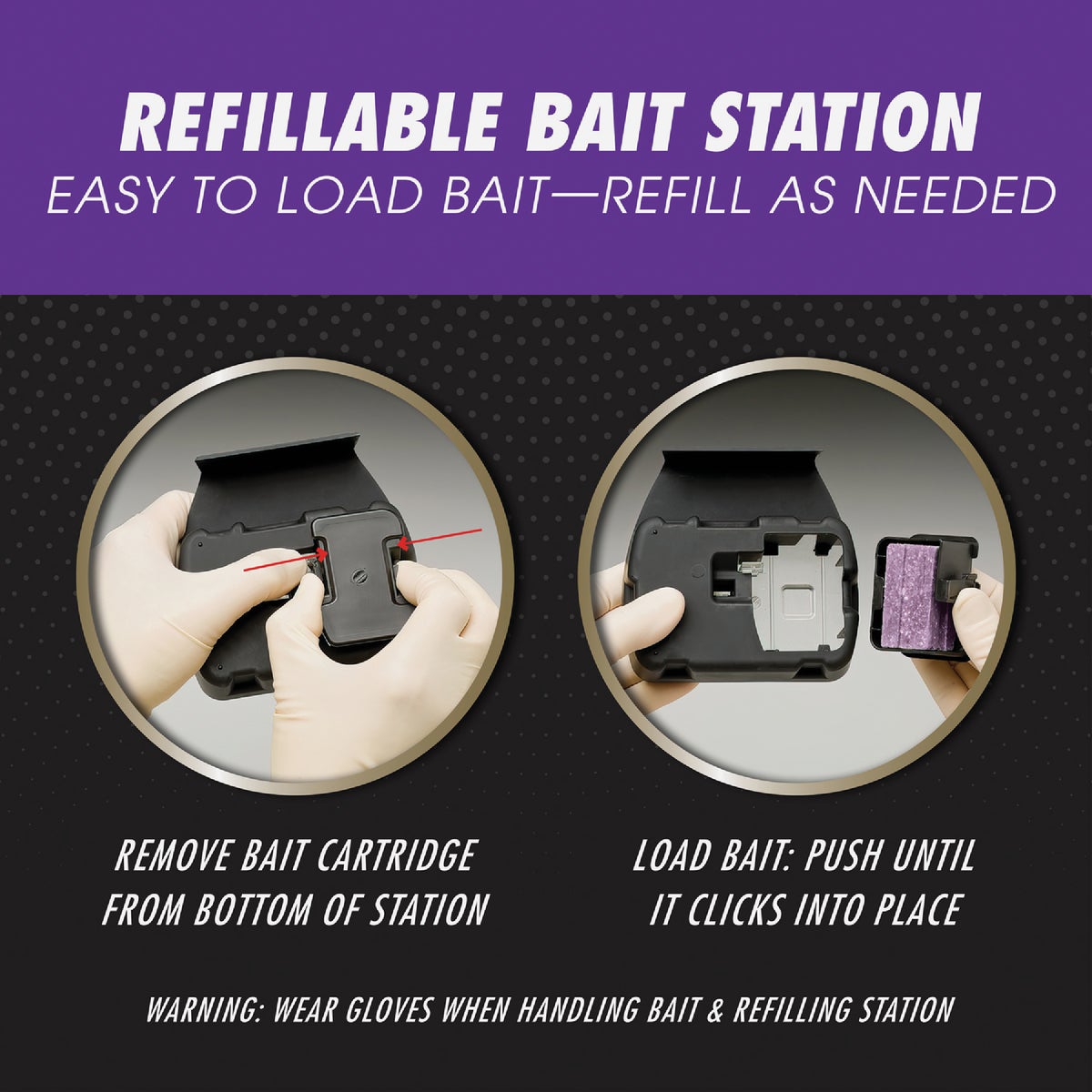 Tomcat Advanced Formula Refillable Mouse Bait Station - 6 Blocks Baits & 1 Refillable Station Image 7