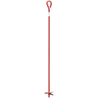 Midwest Air Tech 4 In. x 40 In. Red Steel Screw-In Earth Anchor Image 1