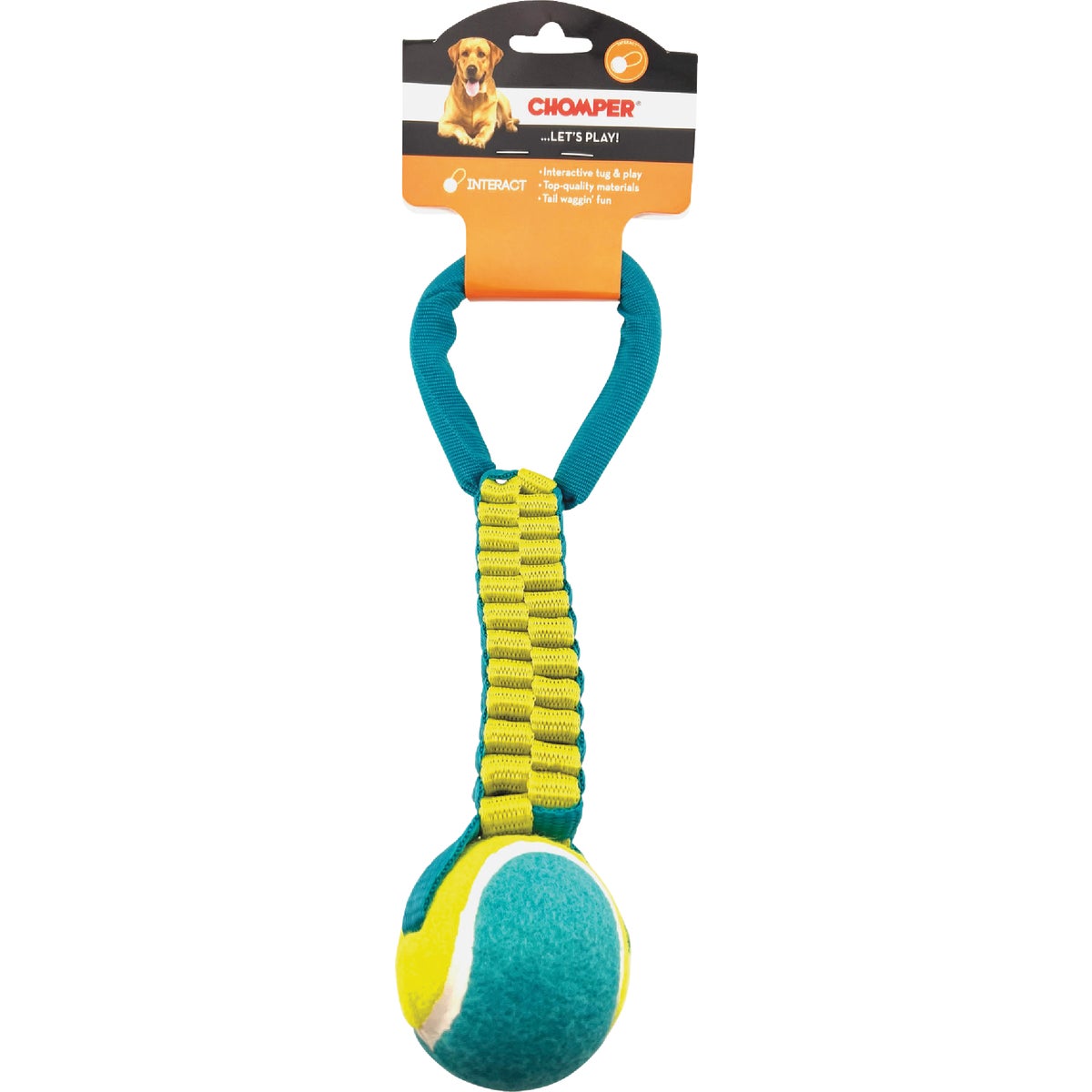Boss Pet Chomper Braided Nylon Tennis Ball Tug Dog Toy