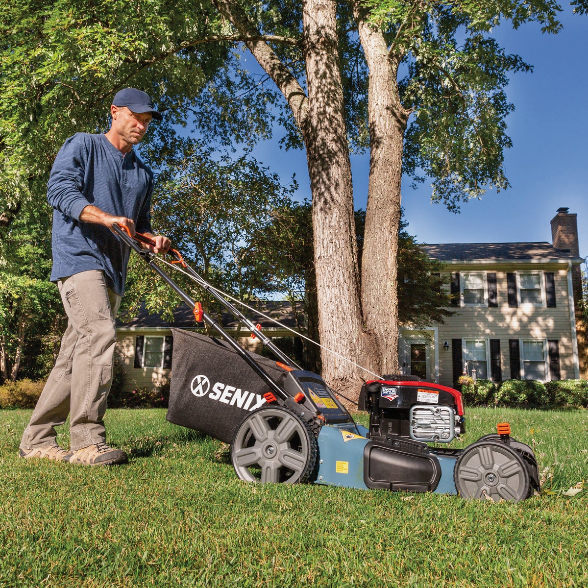 Senix 21 In. 150cc 3-In-1 Self-Propelled Gas Lawn Mower Image 4