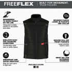 Milwaukee FREEFLEX Men's XL Black Lightweight Insulated Vest Image 2