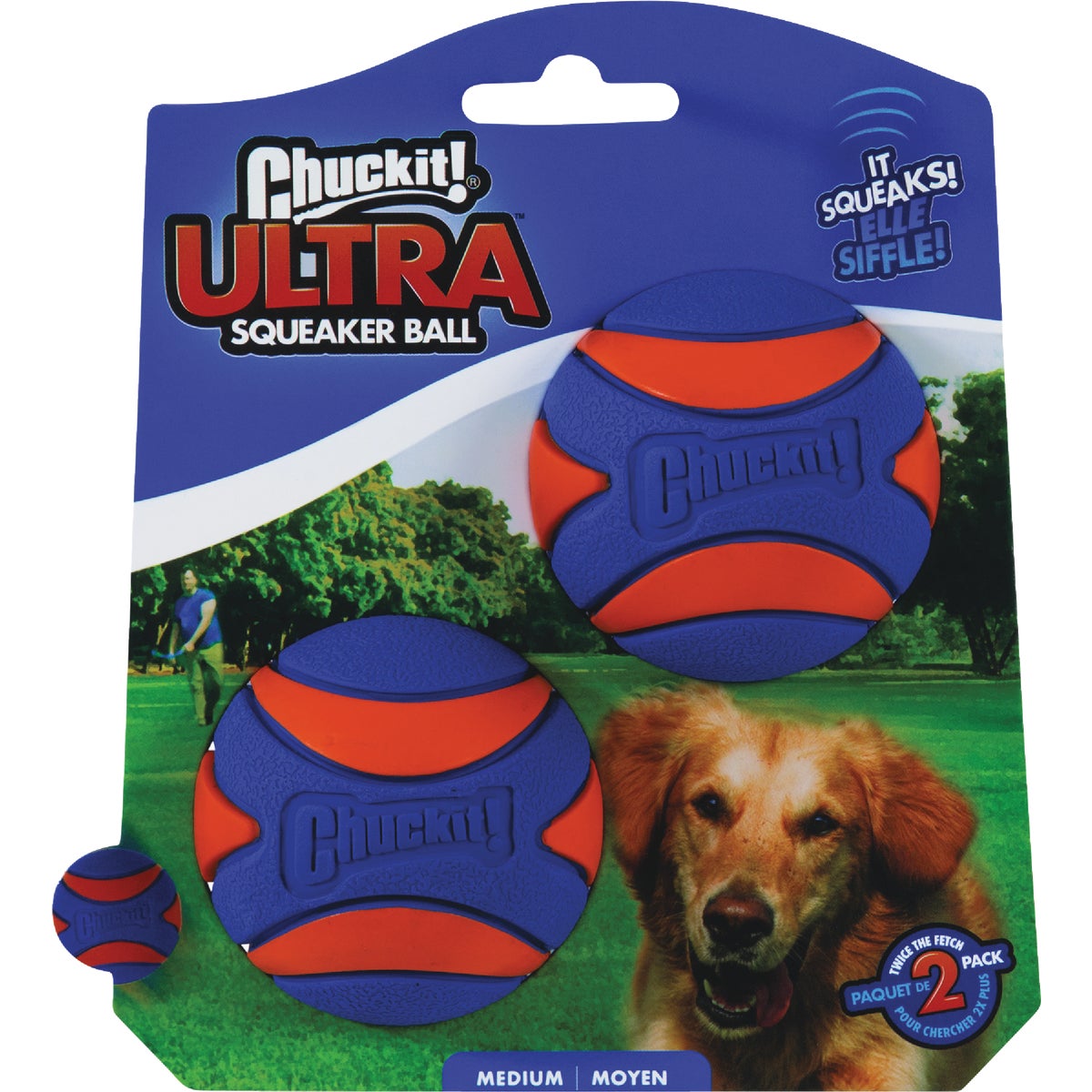 Chuckit Medium Ultra Squeaker (2-Pack) Image 1