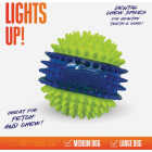 Nerf Dog 2.7 In. Translucent TPR 3-Part Spike LED & Squeak Ball Image 2