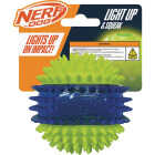 Nerf Dog 2.7 In. Translucent TPR 3-Part Spike LED & Squeak Ball Image 1