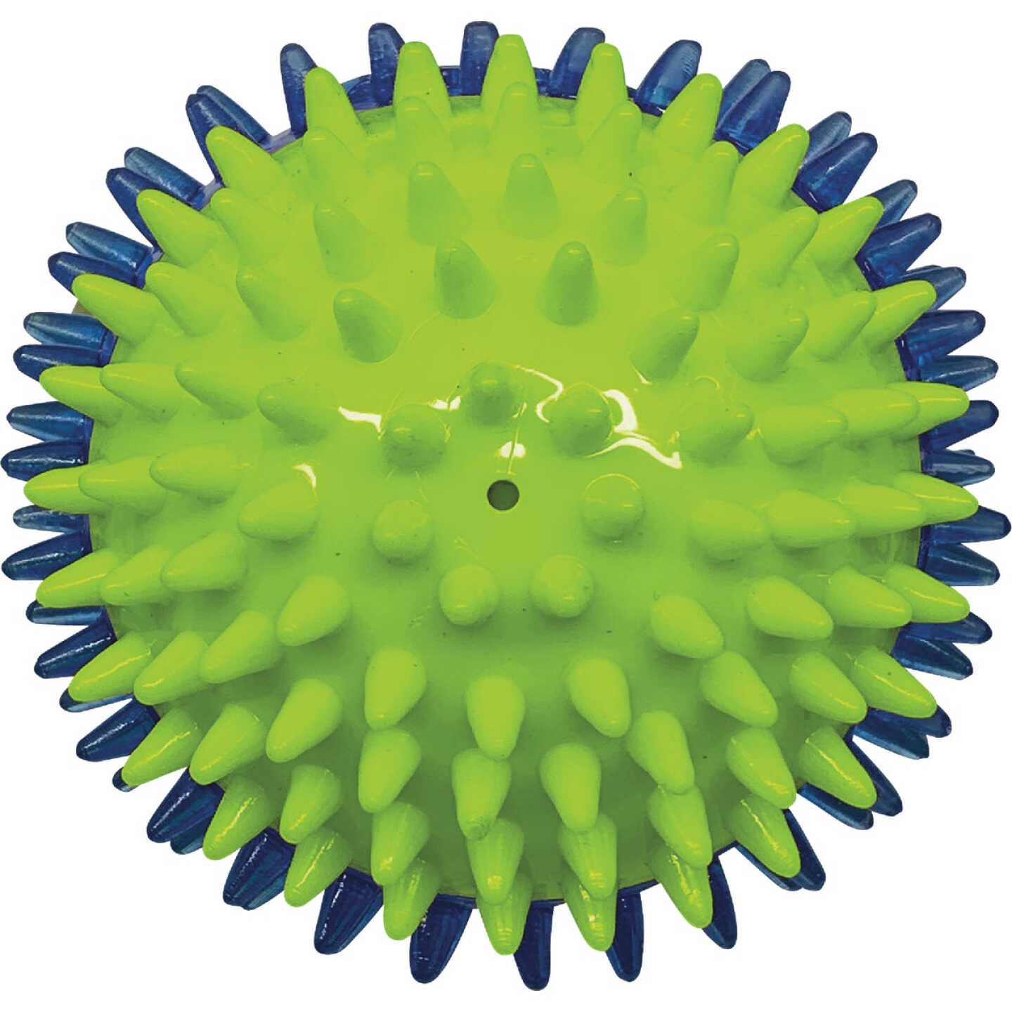 Nerf Dog 2.7 In. Translucent TPR 3-Part Spike LED & Squeak Ball Image 5