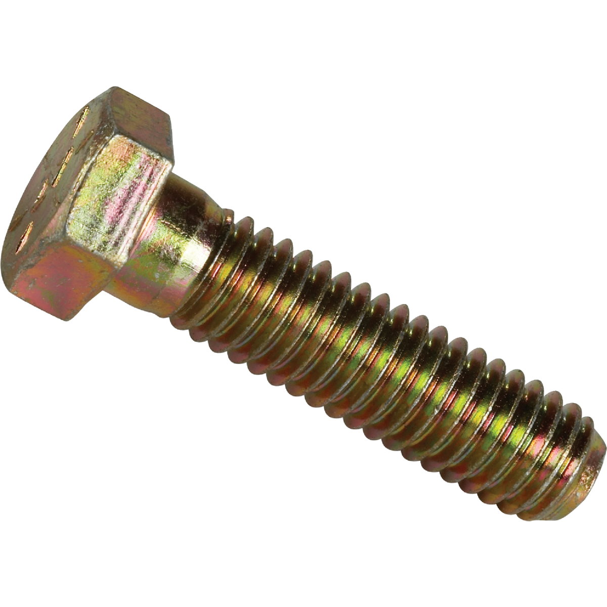 Hillman 3/8 In. x 1-1/2 In. Grade 8 Yellow Dichromate Hex Head Cap Screw (100 Ct.) Image 1