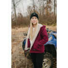 Berne Women's Medium Plum Sherpa-Lined Softstone Duck Hooded Jacket Image 5