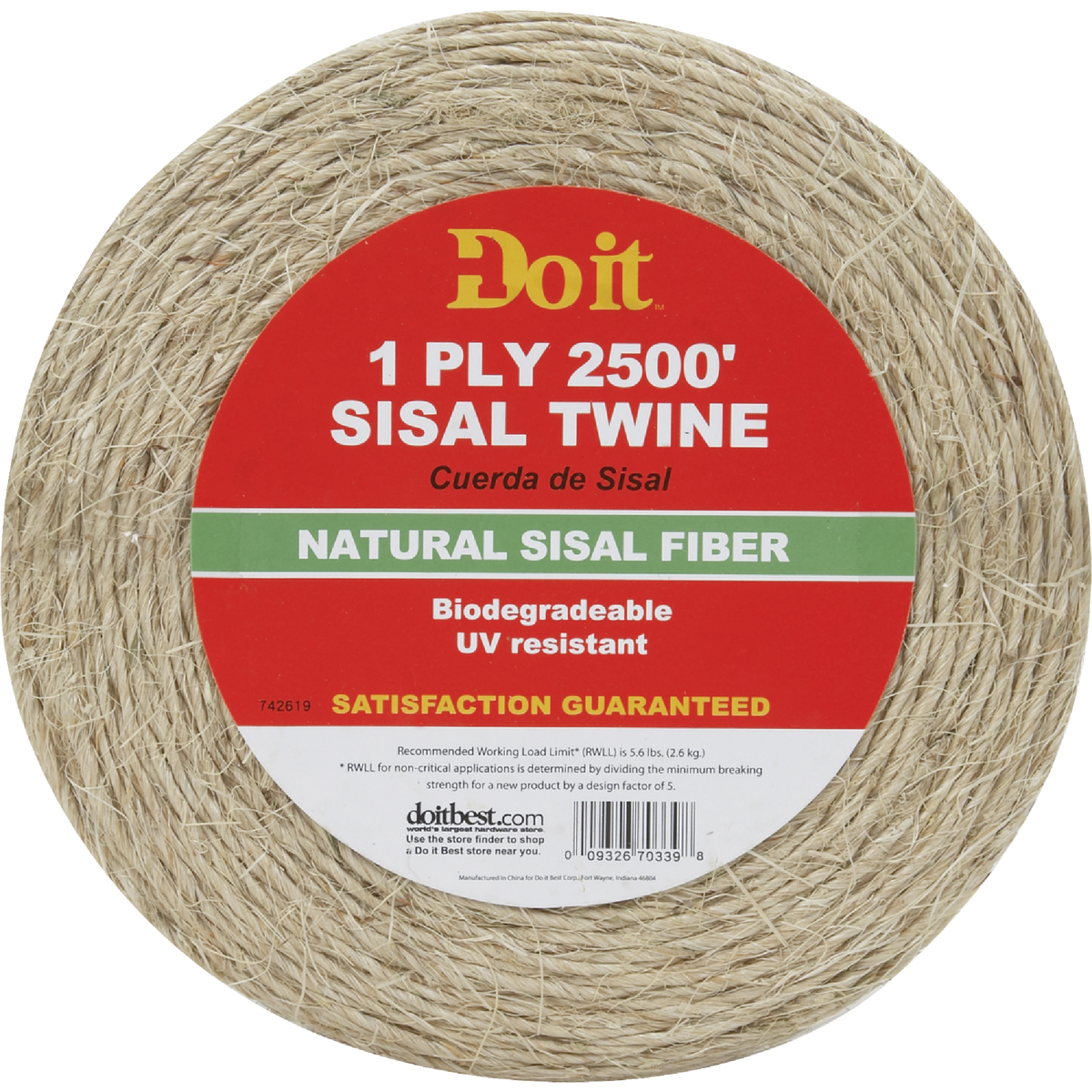 Do it Best 1-Ply x 2500 Ft. Tan Sisal Fiber Twine