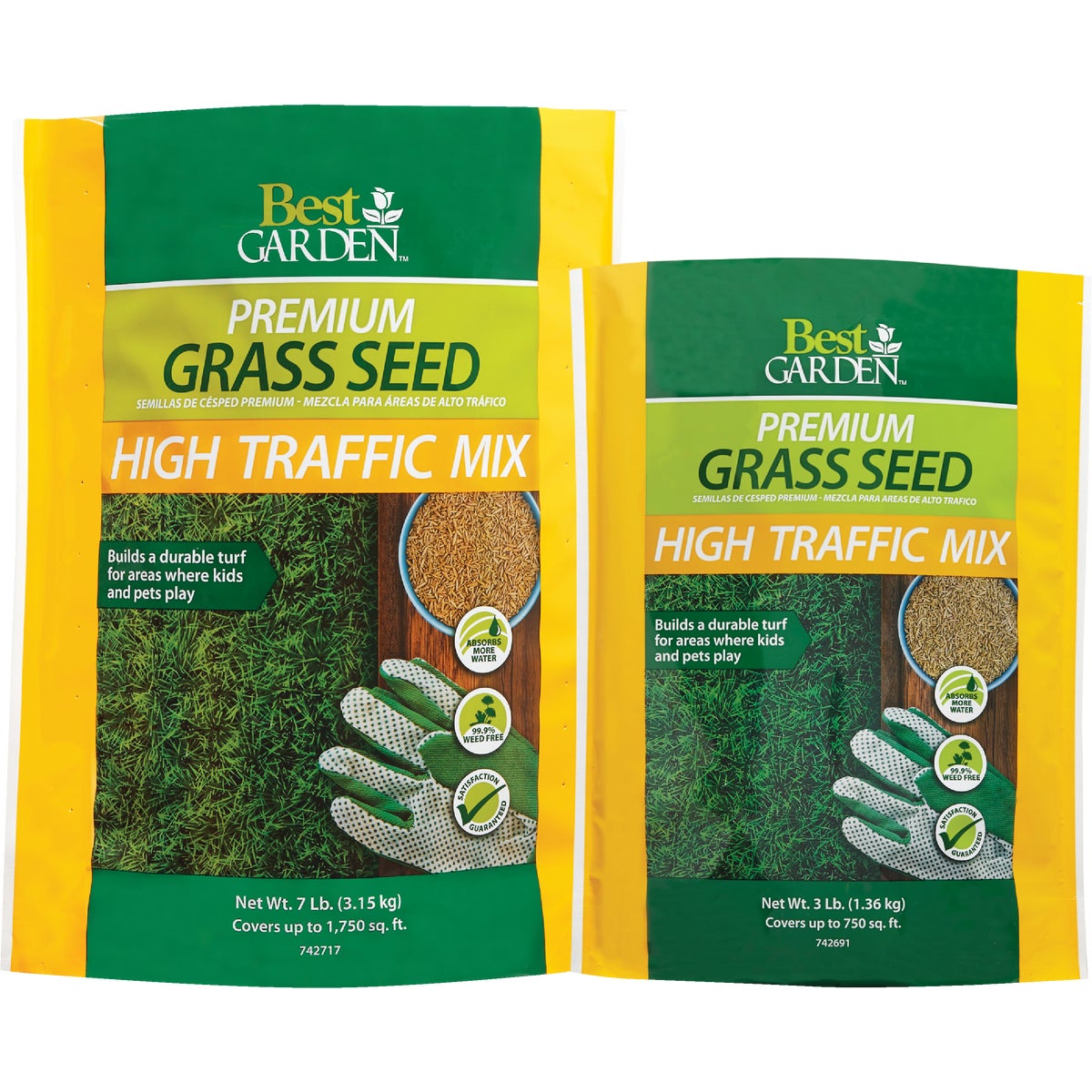 Best Garden 3 Lb. 900 Sq. Ft. Coverage High Traffic Grass Seed Image 2