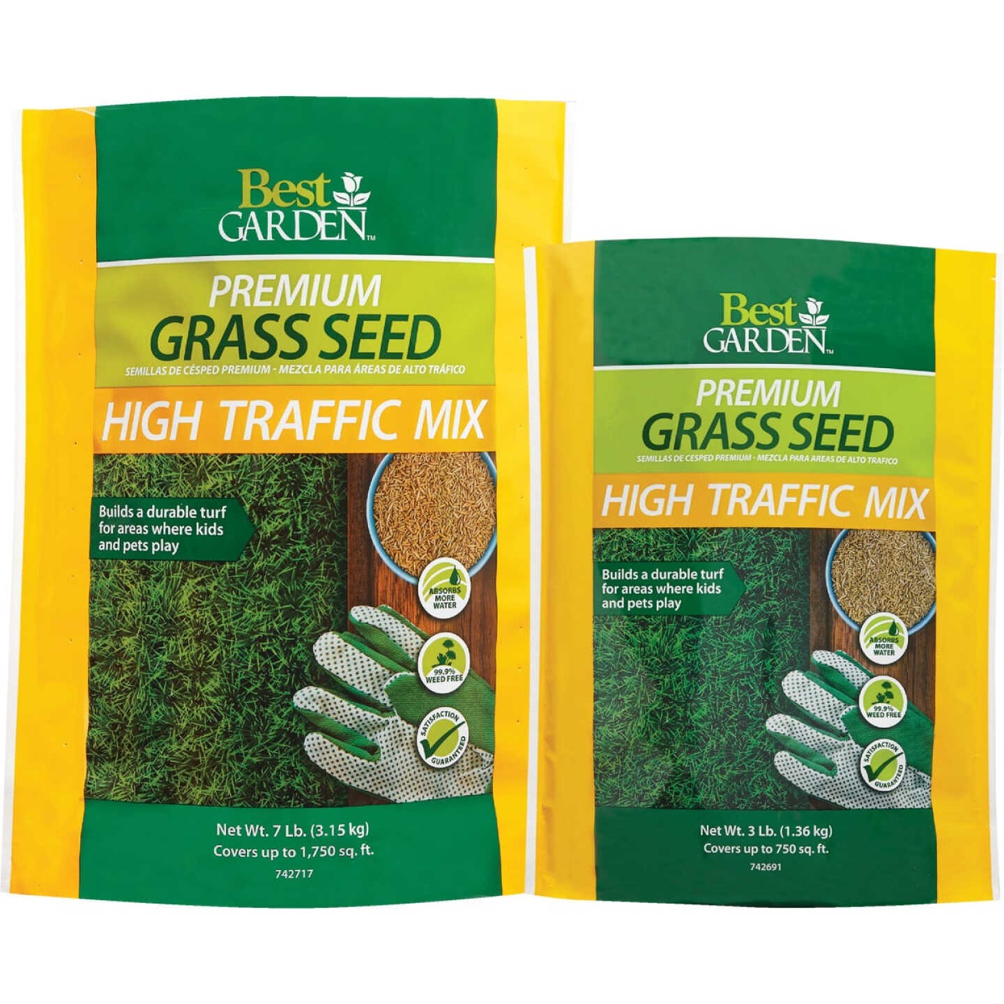 Best Garden 3 Lb. 900 Sq. Ft. Coverage High Traffic Grass Seed Image 2