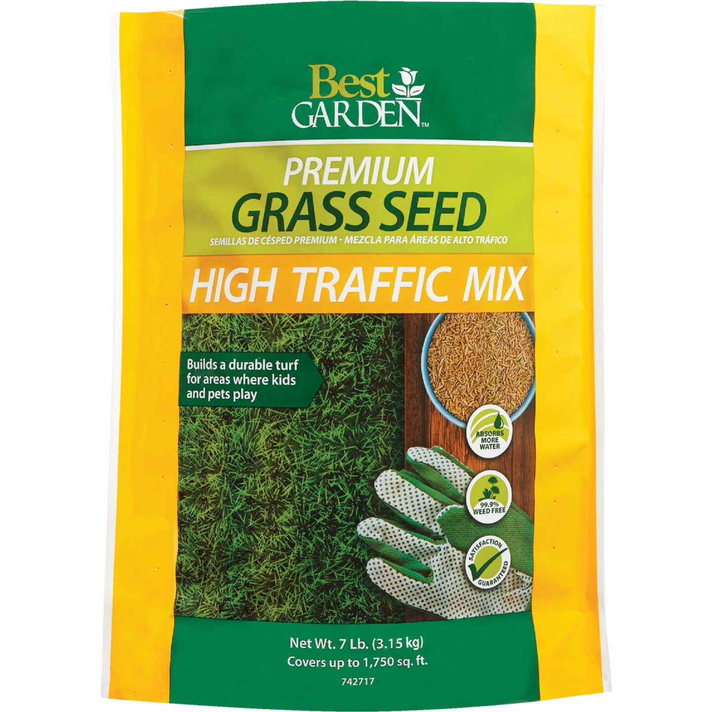 Best Garden 7 Lb. 3000 Sq. Ft. Coverage High Traffic Grass Seed Image 1