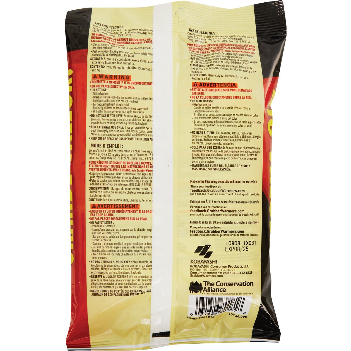 Grabber Disposable Adhesive Body Warmer (8-Pack) Image 7