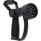 Orbit Pro Flo Zinc 7-Pattern Fireman Nozzle, Black Image 1