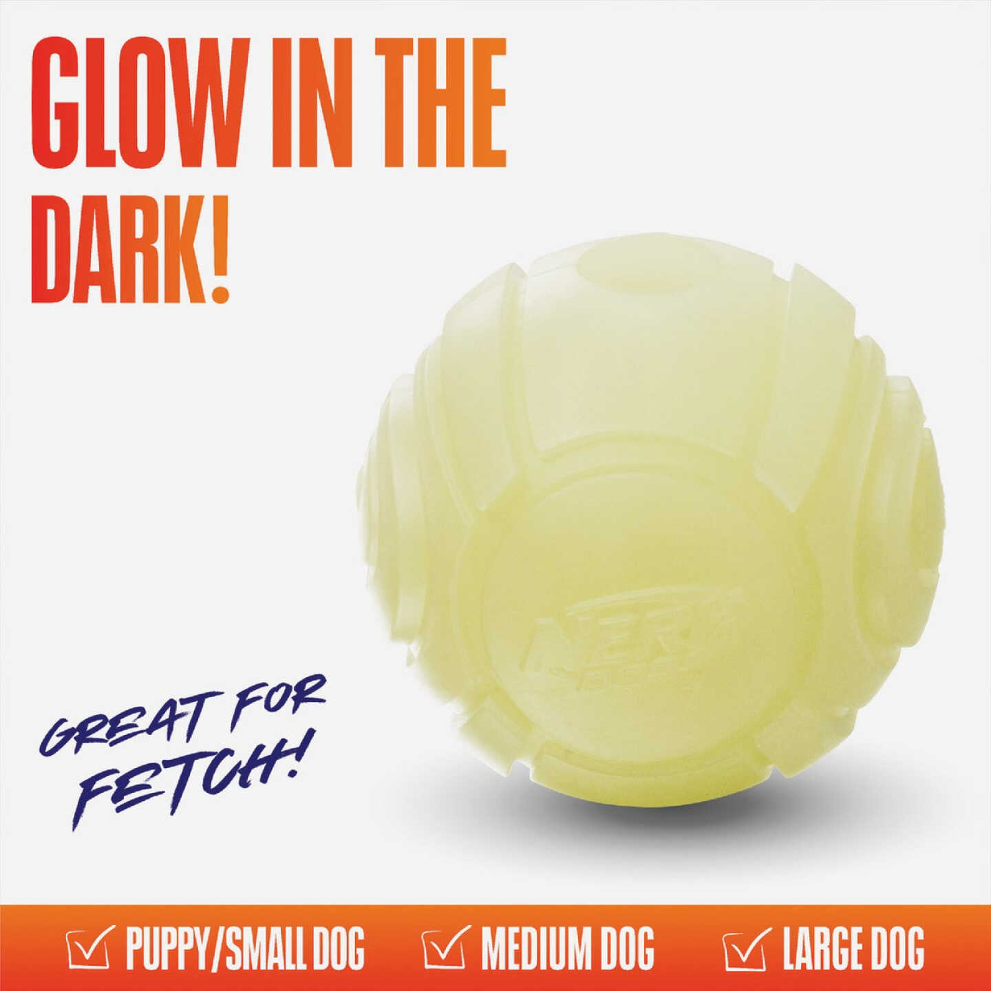 Nerf Dog 2.5 In. TPR Glow Sonic Ball Image 2