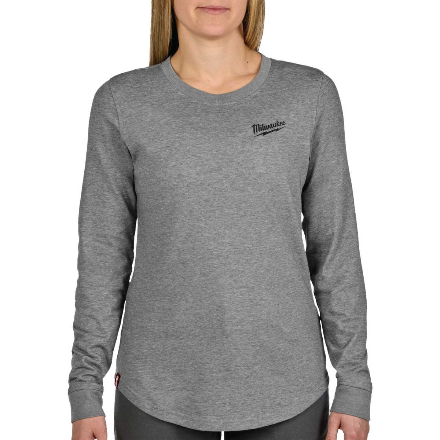 Milwaukee FREEFLEX Women's Large Gray Long Sleeve Hybrid T-Shirt Image 1