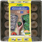 Jiffy 16-Cell 11 In. W. x 11 In. L. Seed Starter Greenhouse Kit with Superthrive Image 1