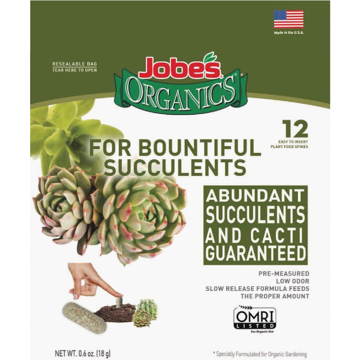 Jobe's Organics For Bountiful Succulents (12-Pack)