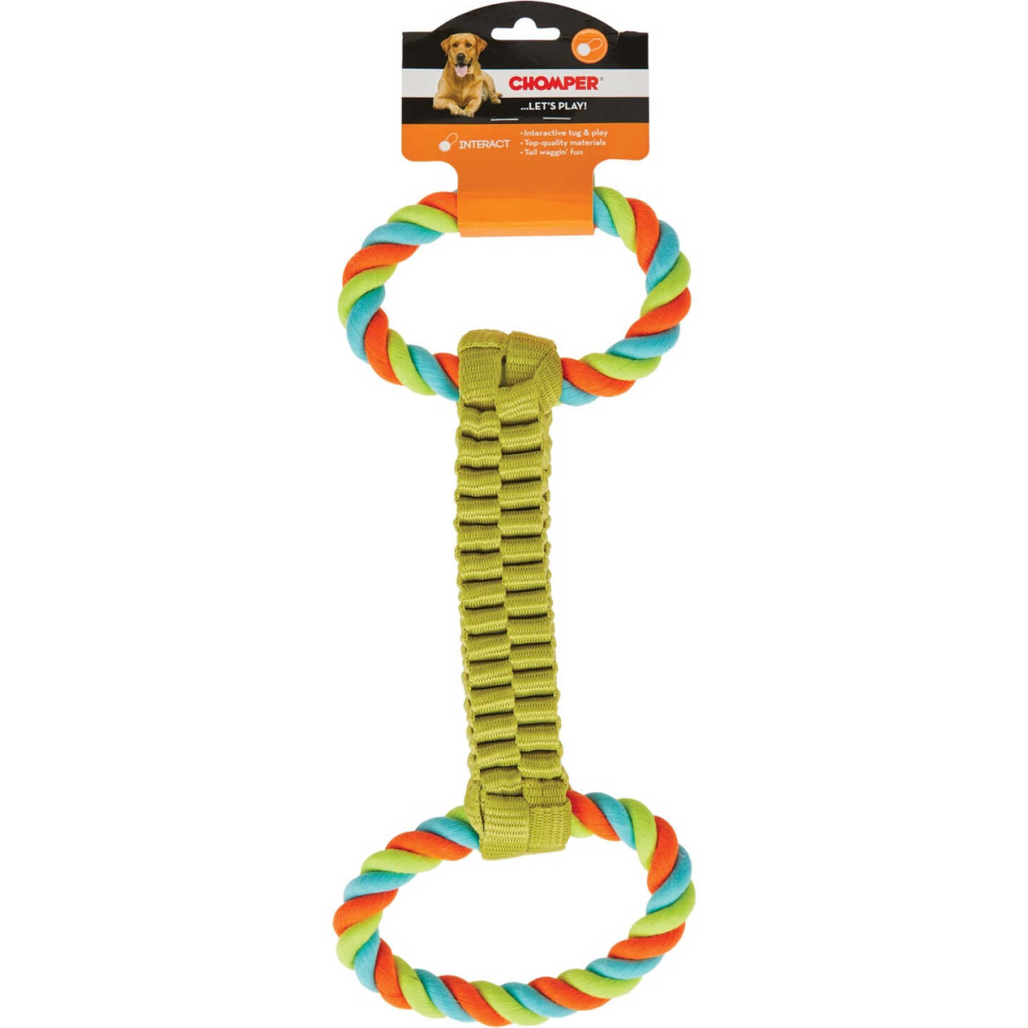 Boss Pet Chomper Ballistic Weave with Rope Tug Dog Toy Image 2